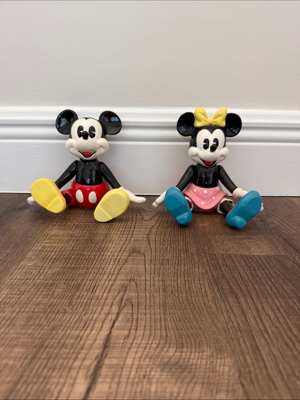Schmid Disney Mickey and Minnie music Figurine Pair EUC